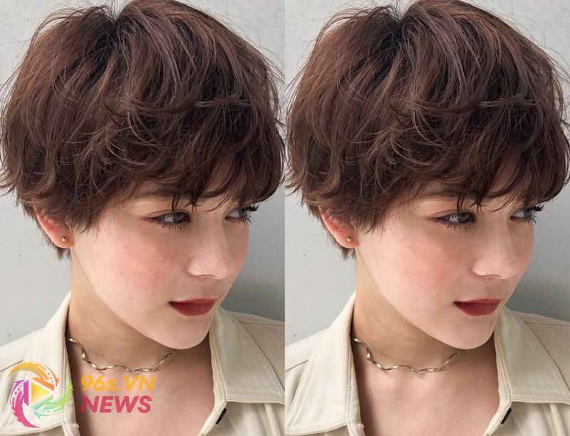 Tóc pixie uốn phồng chân