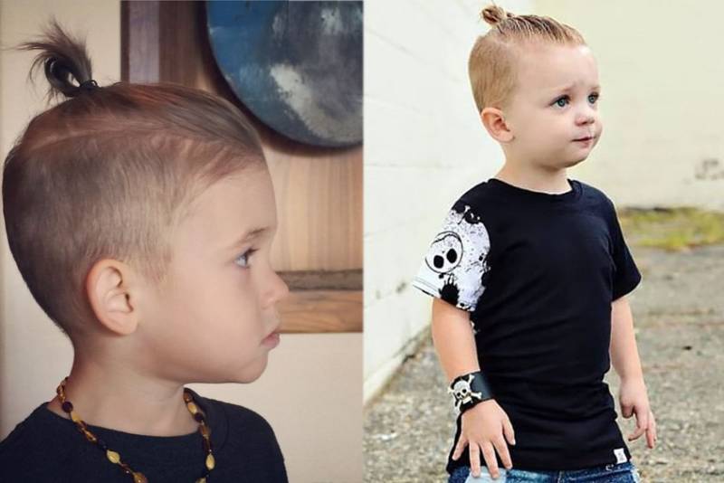 Tóc Man bun cho bé trai