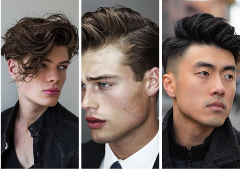 Tóc hai mái kết hợp với kiểu quiff 