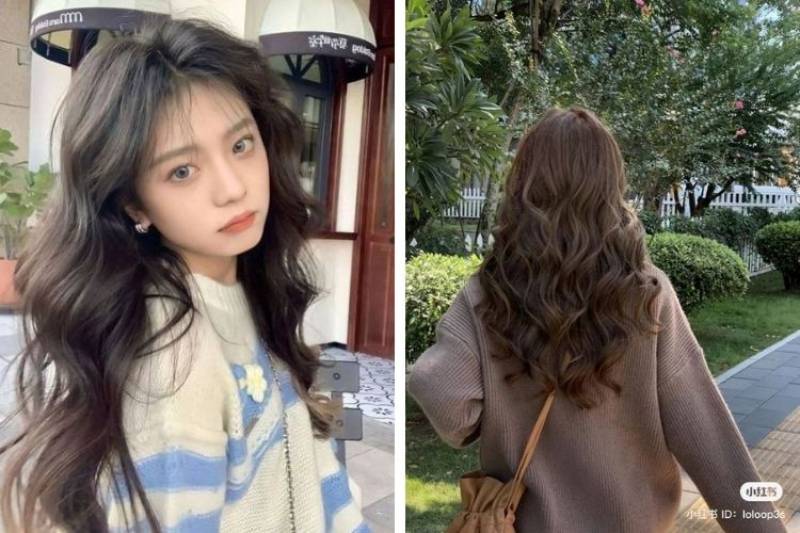 Kiểu tóc uốn sóng nước nhẹ nhàng