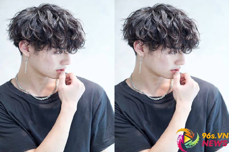 Tóc layer nam uốn xoăn nhẹ