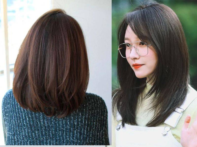 Tóc ngắn duỗi phồng