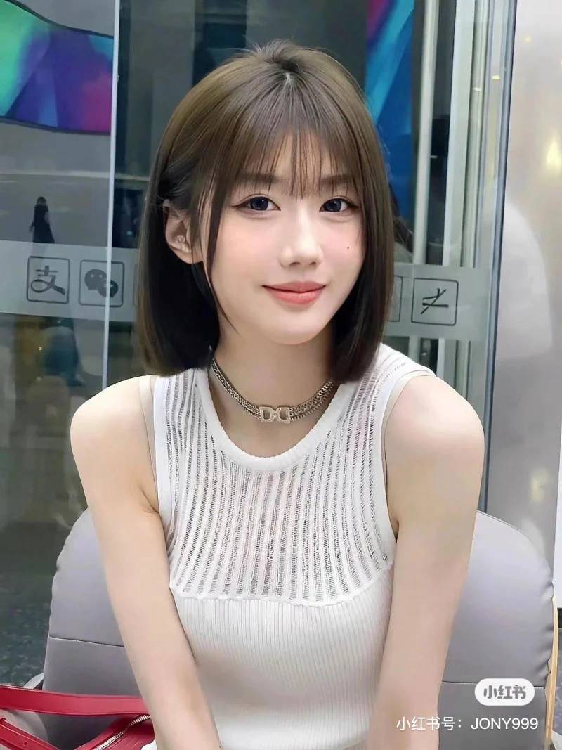Tóc ngắn mái bằng