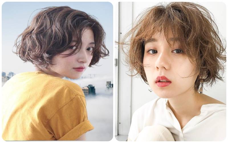 Tóc tomboy nữ uốn xoăn nhẹ