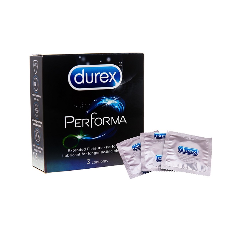 Bao cao su Durex màu đen Performa