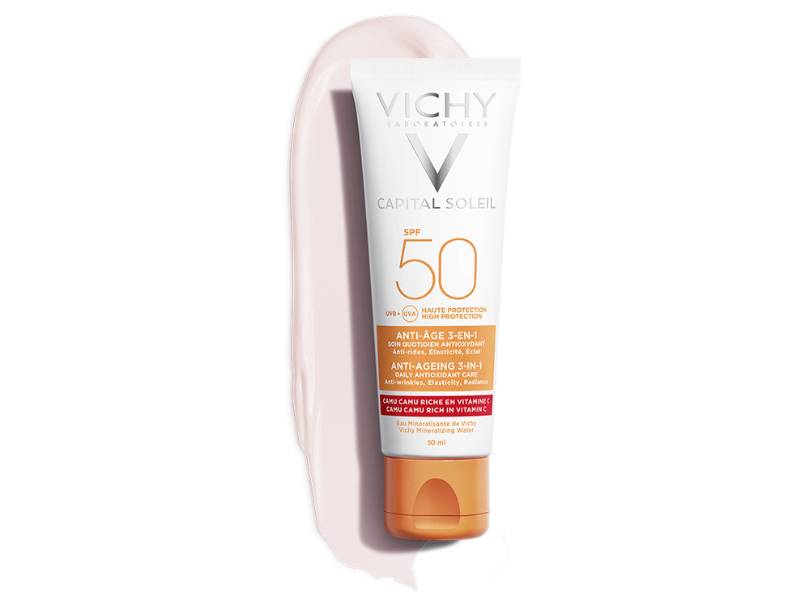 Kem chống nắng vichy capital soleil anti ageing 3 in 1