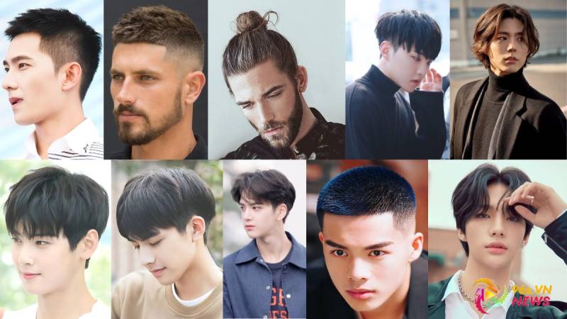 kiểu tóc nam ngắn mặt dài