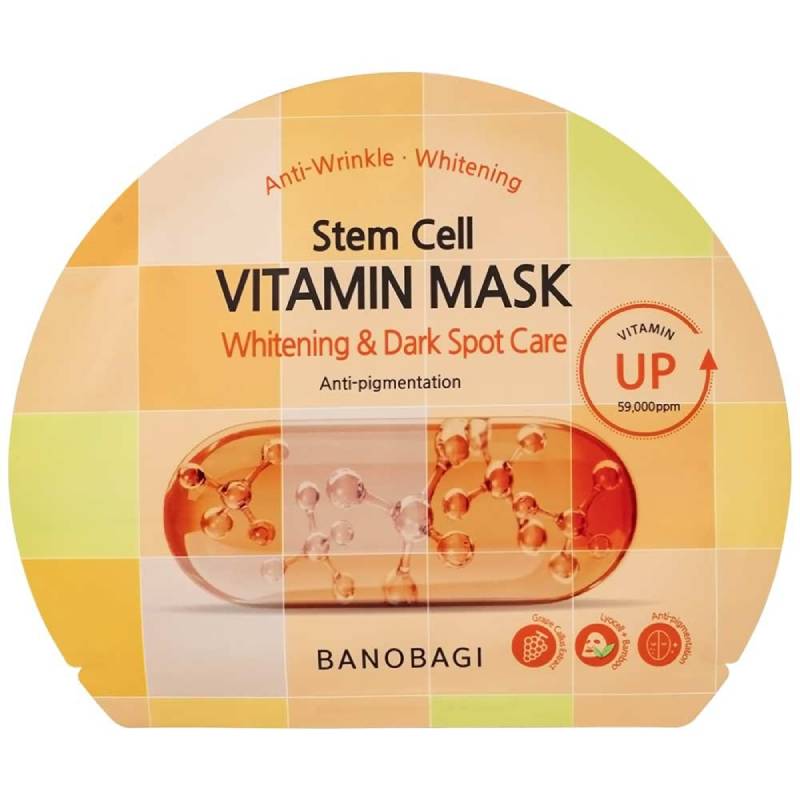 Mặt Nạ Banobagi Stem Cell Vitamin Mask Whitening & Dark Spot Care (Cam)