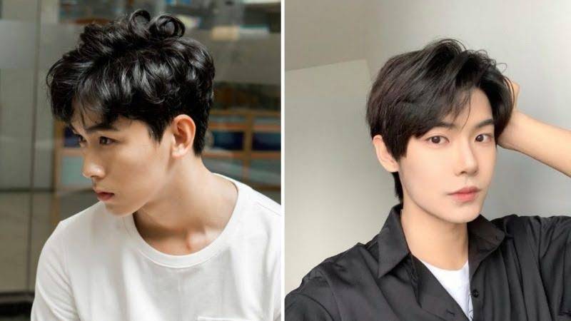 Tóc uốn nam phồng chân tóc Side Part